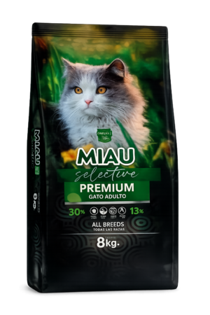 Miau Selective Premium Gato Adulto All Breeds 8 kg + 2 kg de Regalo