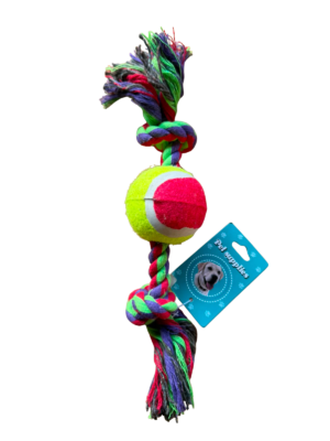 Juguete de Cuerda con Pelota de Tenis para Perros