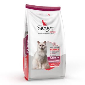 Sieger Katze Adult 7+ Resveratrol – Alimento para Gatos Senior Mayores de 7 Años